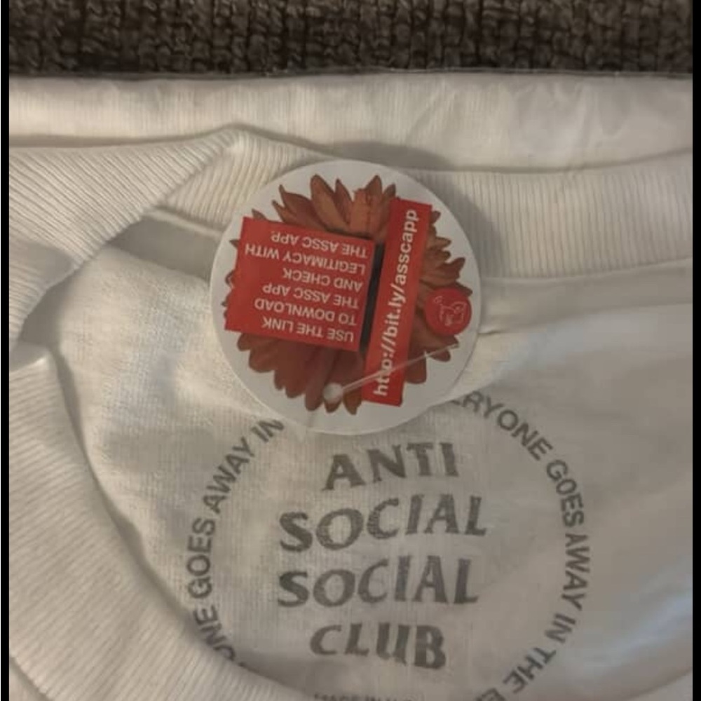 Anti Social Social Club White Tee with Multicolor Logo